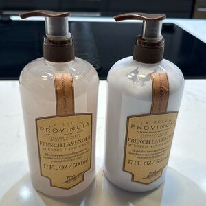 La Bella provincia french lavender hand soap and lotion.